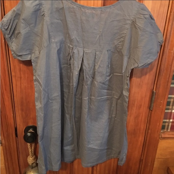 123 gray embroidered top M - Picture 5 of 6